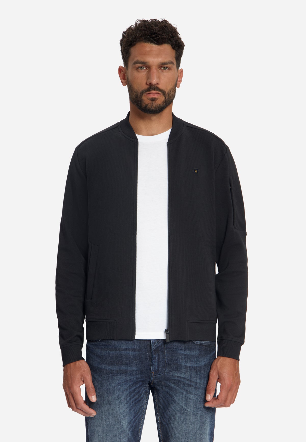 Pull bomber en jacquard | Black