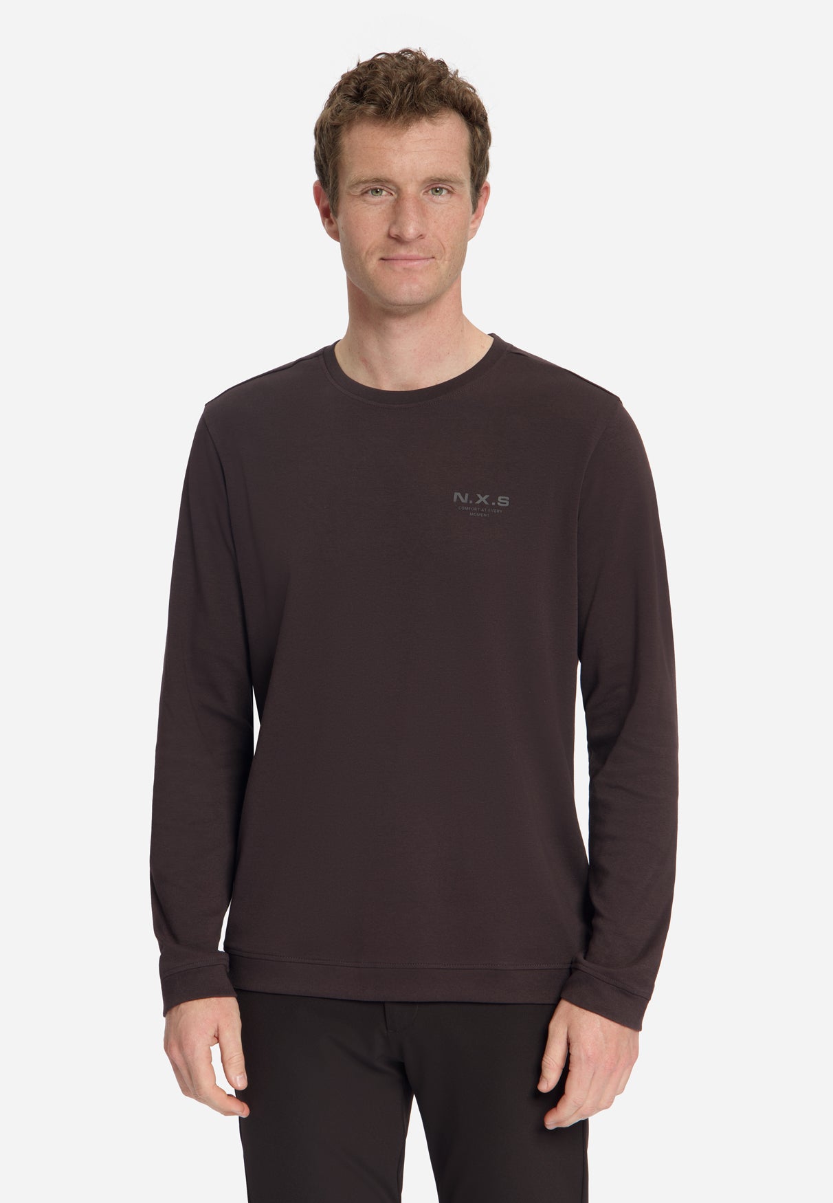 Interlock Long Sleeve T-Shirt | Dark Brown