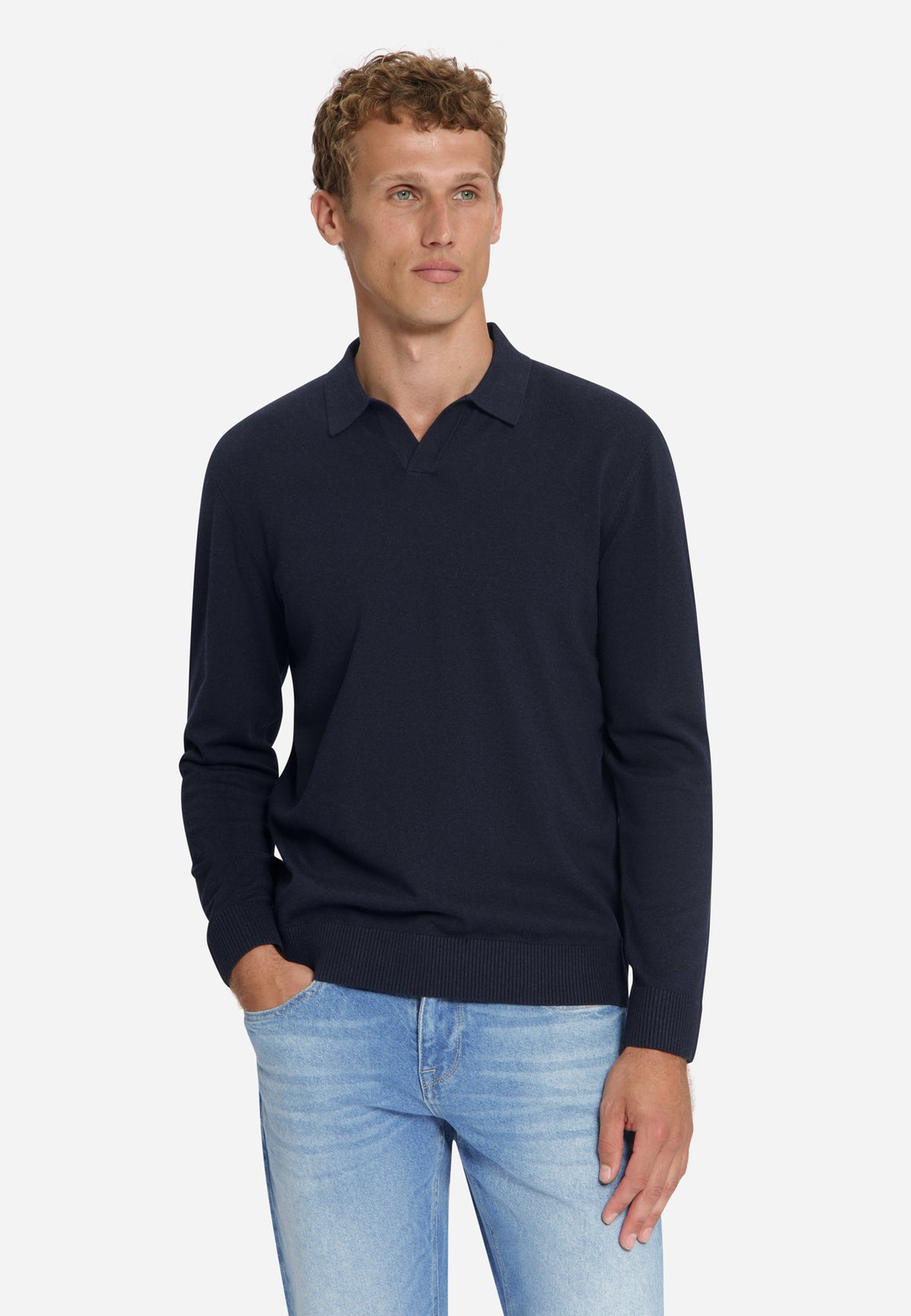Polo en maille fine | Dark Night