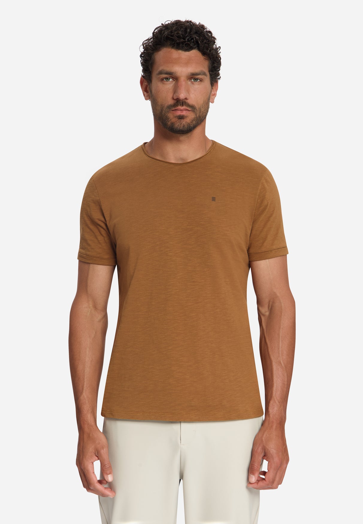 T-shirt Slub en Coton | Caramel