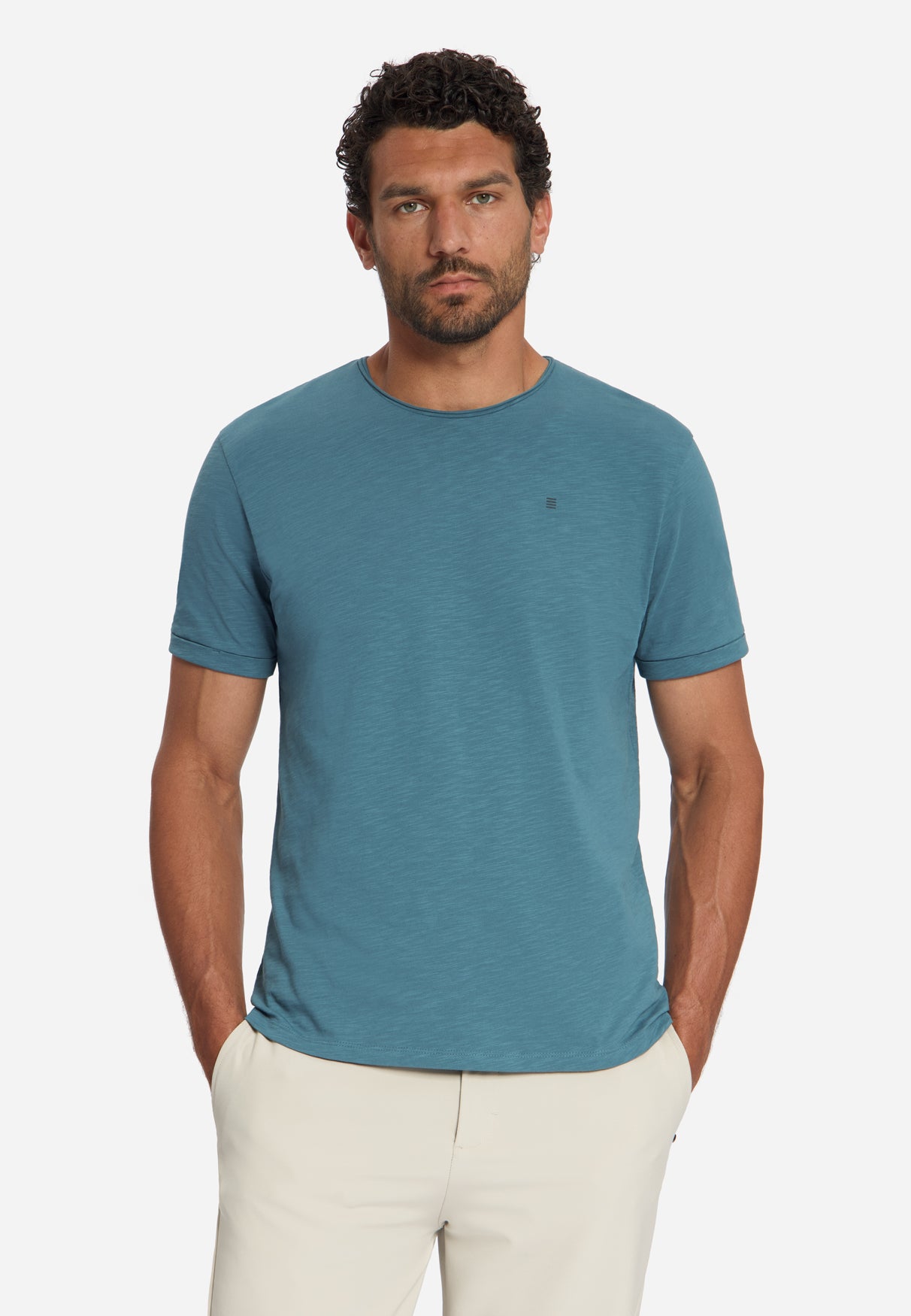 T-shirt Slub en Coton | Shadow Blue