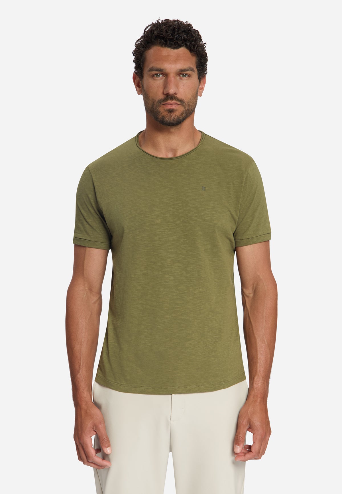 Cotton Slub T-Shirt | Moss