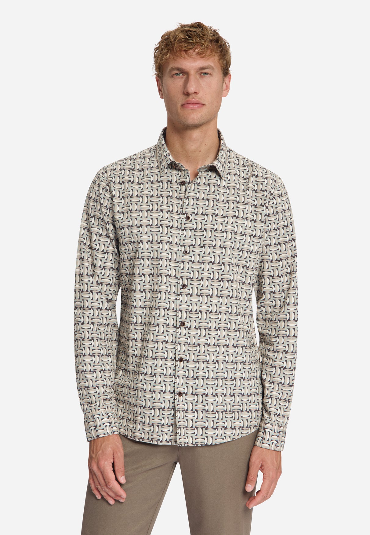 Allover Print Shirt | Stone
