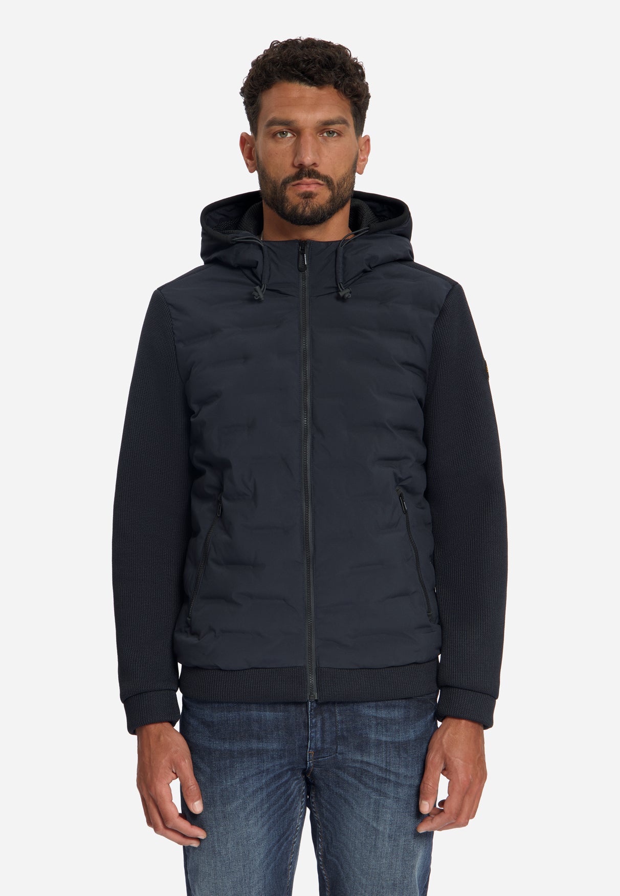 Veste en maille matelassée à capuche | Dark Night