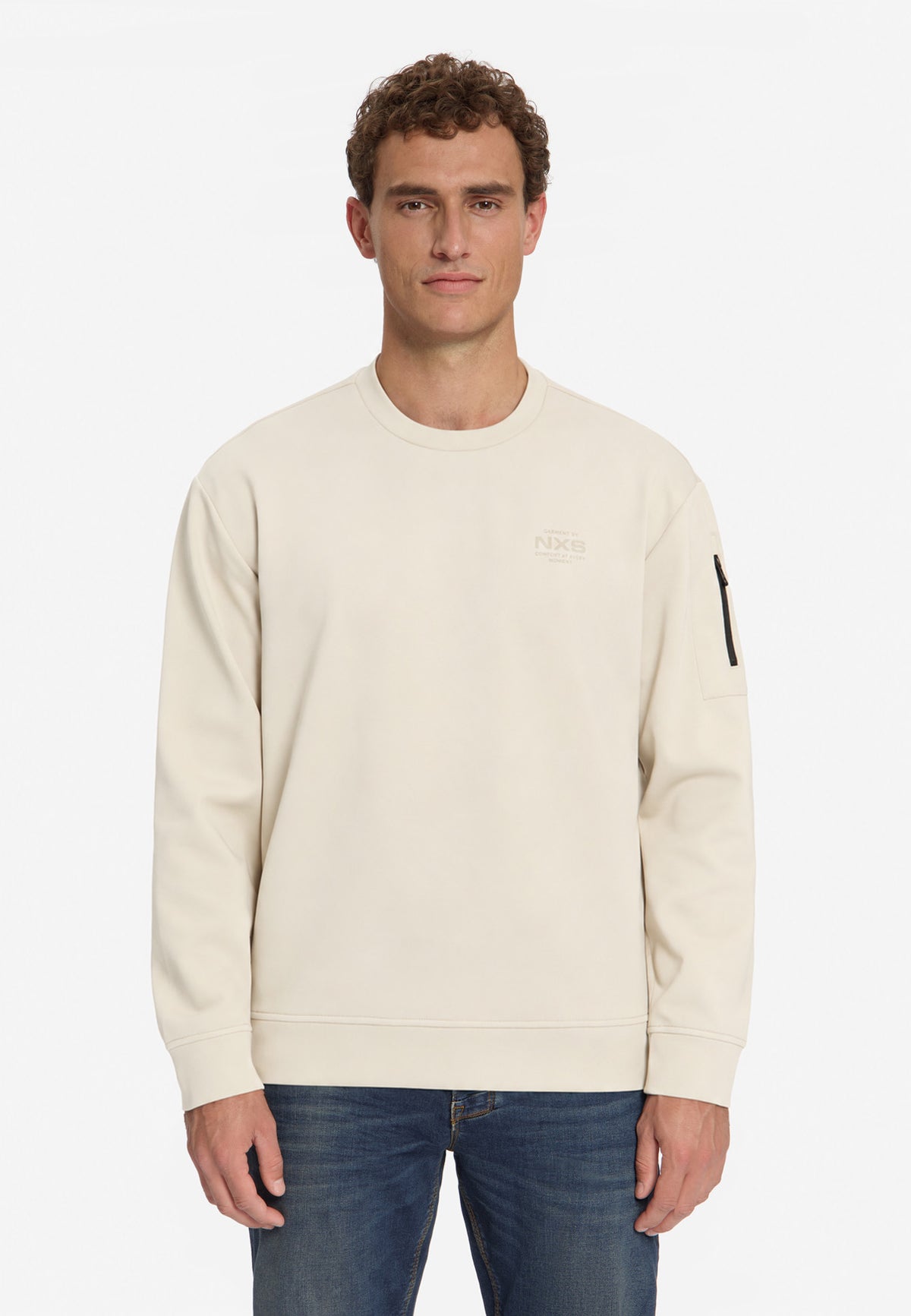 Crew Neck Sweater | Stone