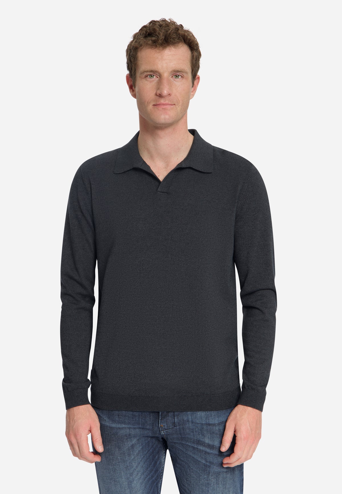 Pull polo chiné | Dark Grey