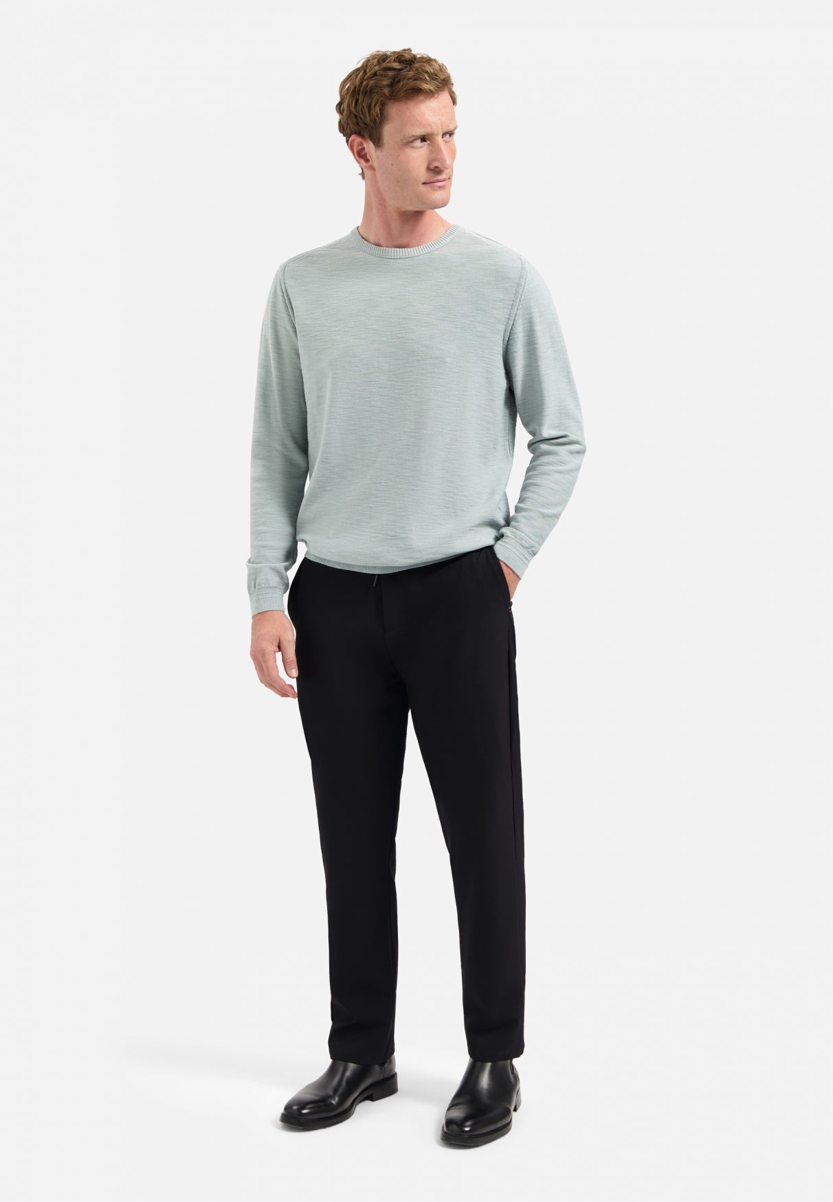 Timeless Basics Stone Washed Jumper | Dusty Blue