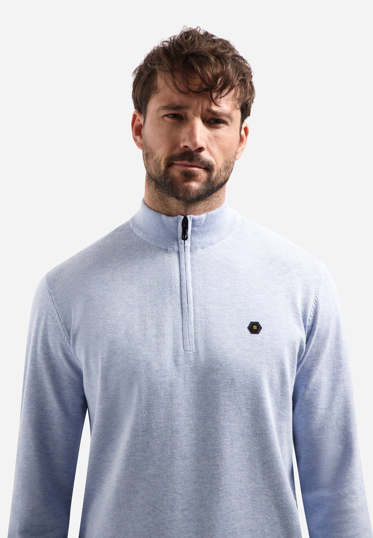 Timeless Basics Half Zip Jumper | Blue