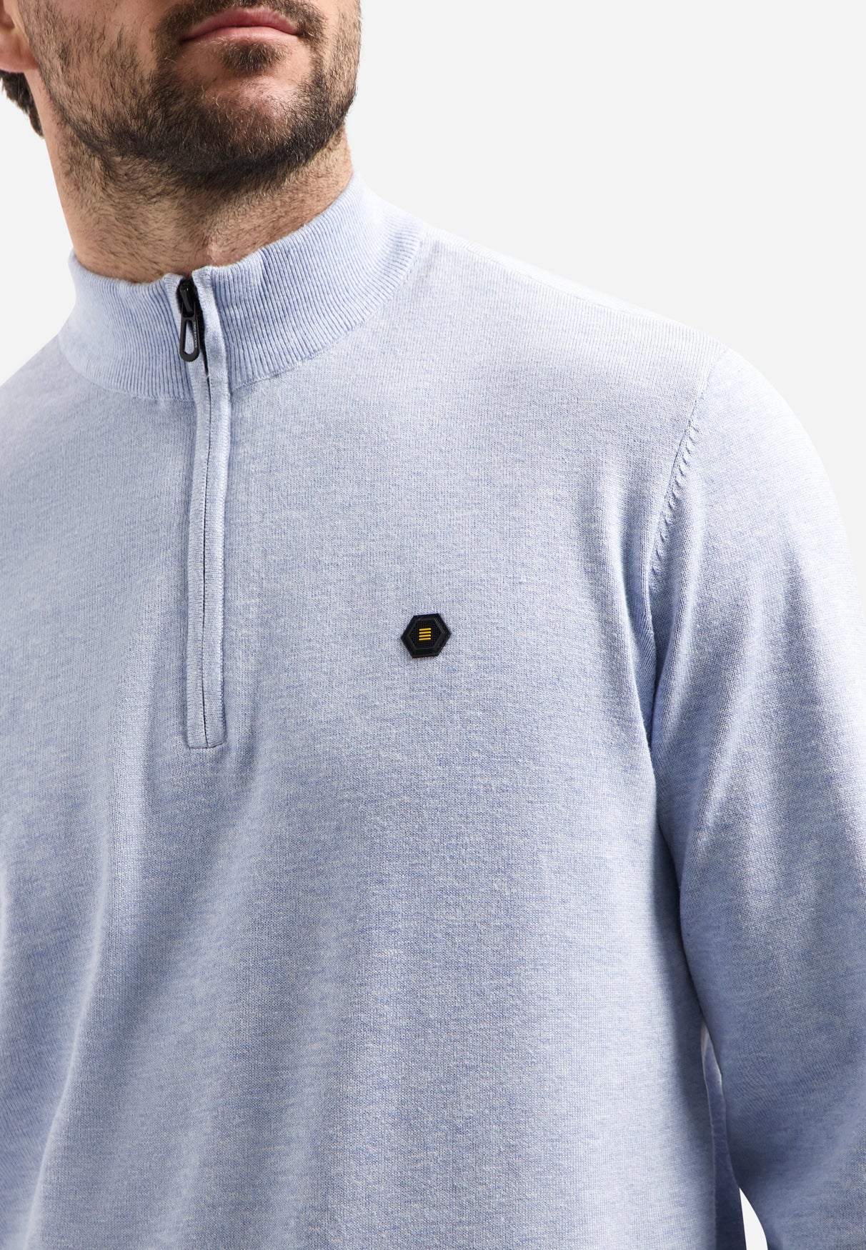 Timeless Basics Half Zip Jumper | Blue