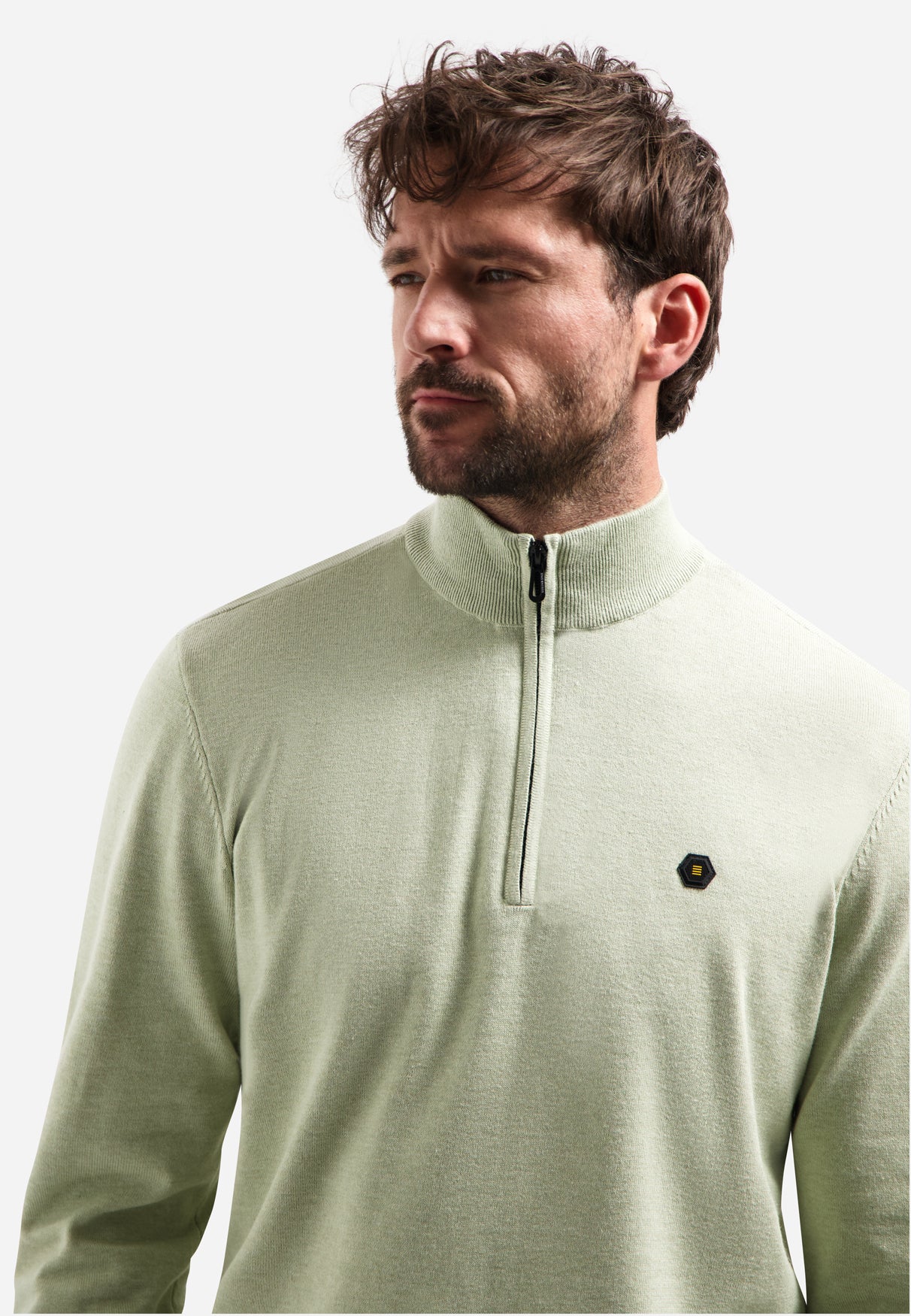 Timeless Basics Half Zip Jumper | Green