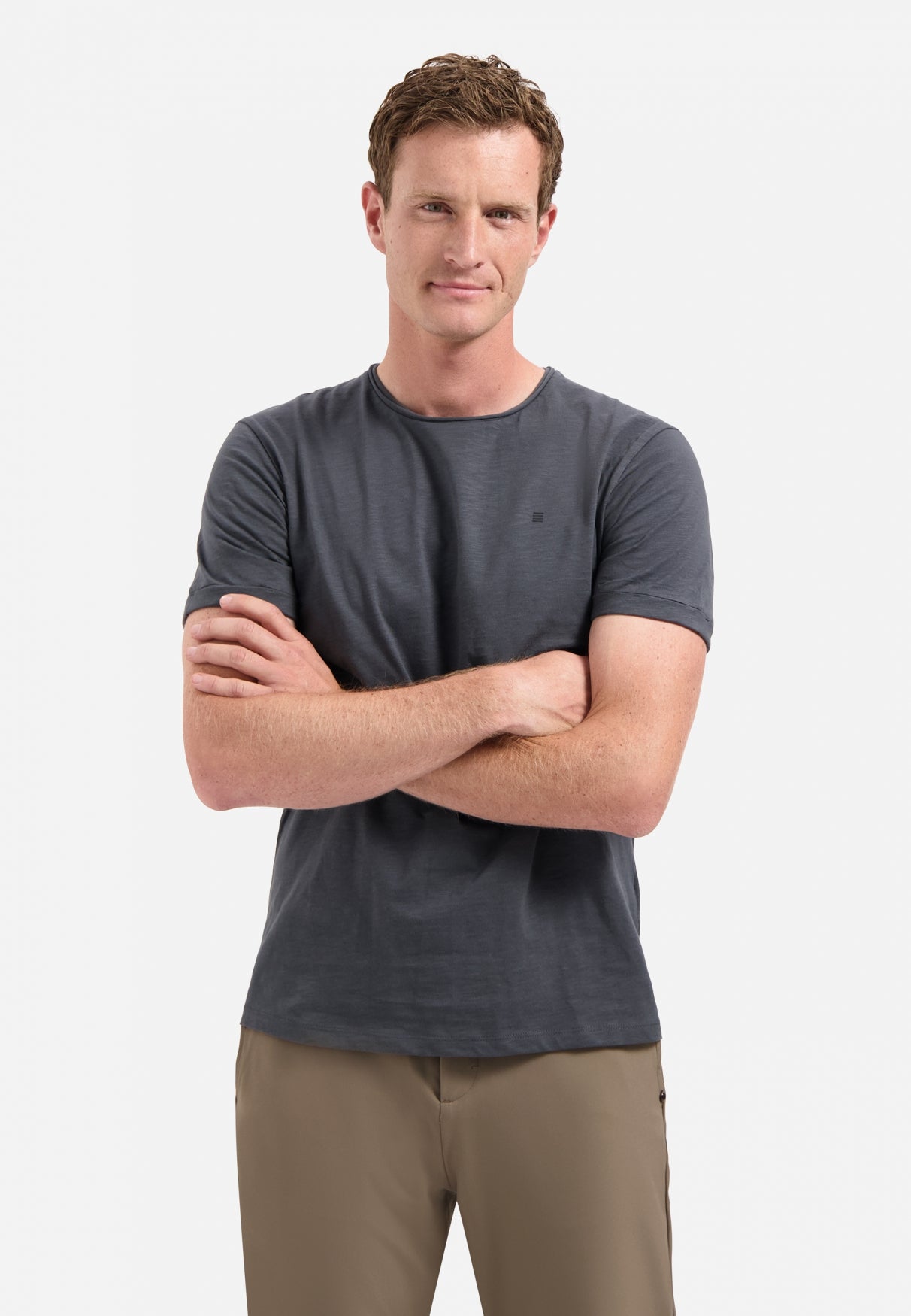 Timeless Basics Round Neck T-Shirt | Dark Grey