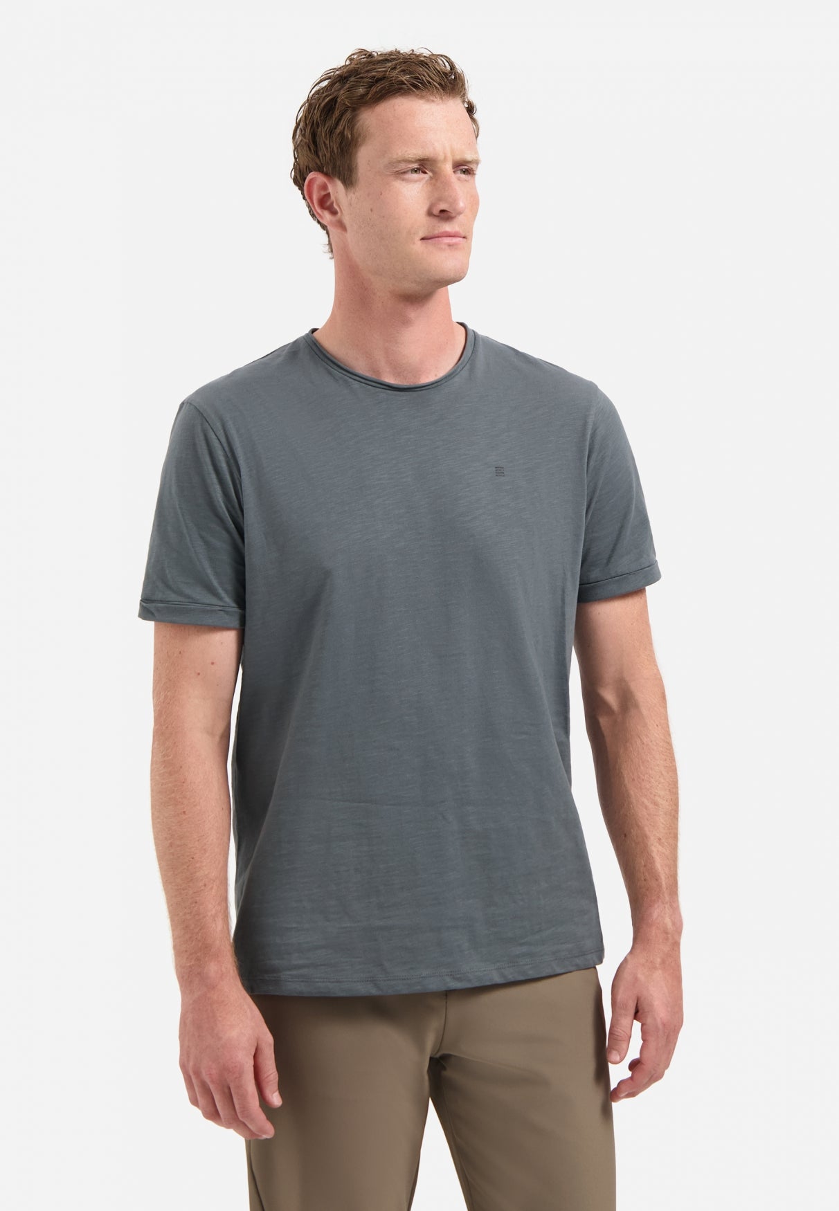 Timeless Basics Round Neck T-Shirt | Dark Steel