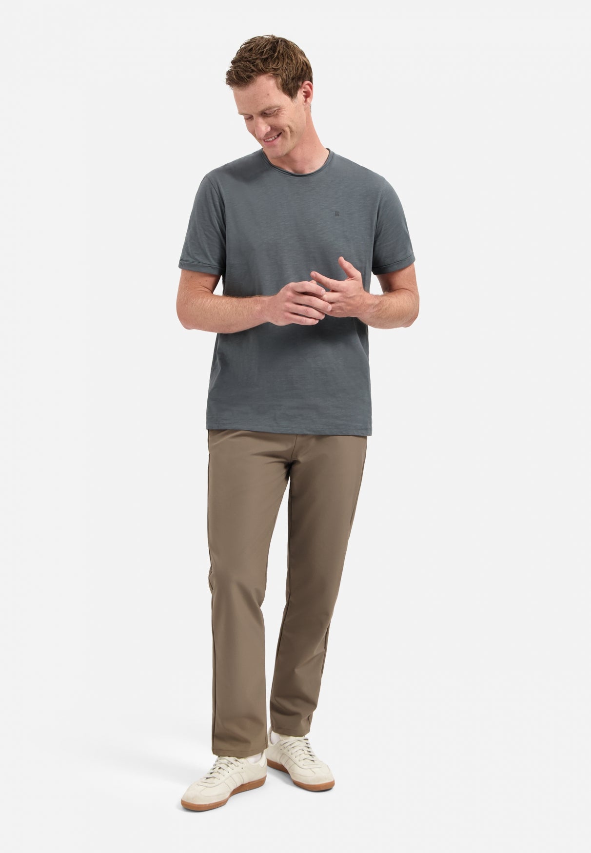 Timeless Basics Round Neck T-Shirt | Dark Steel