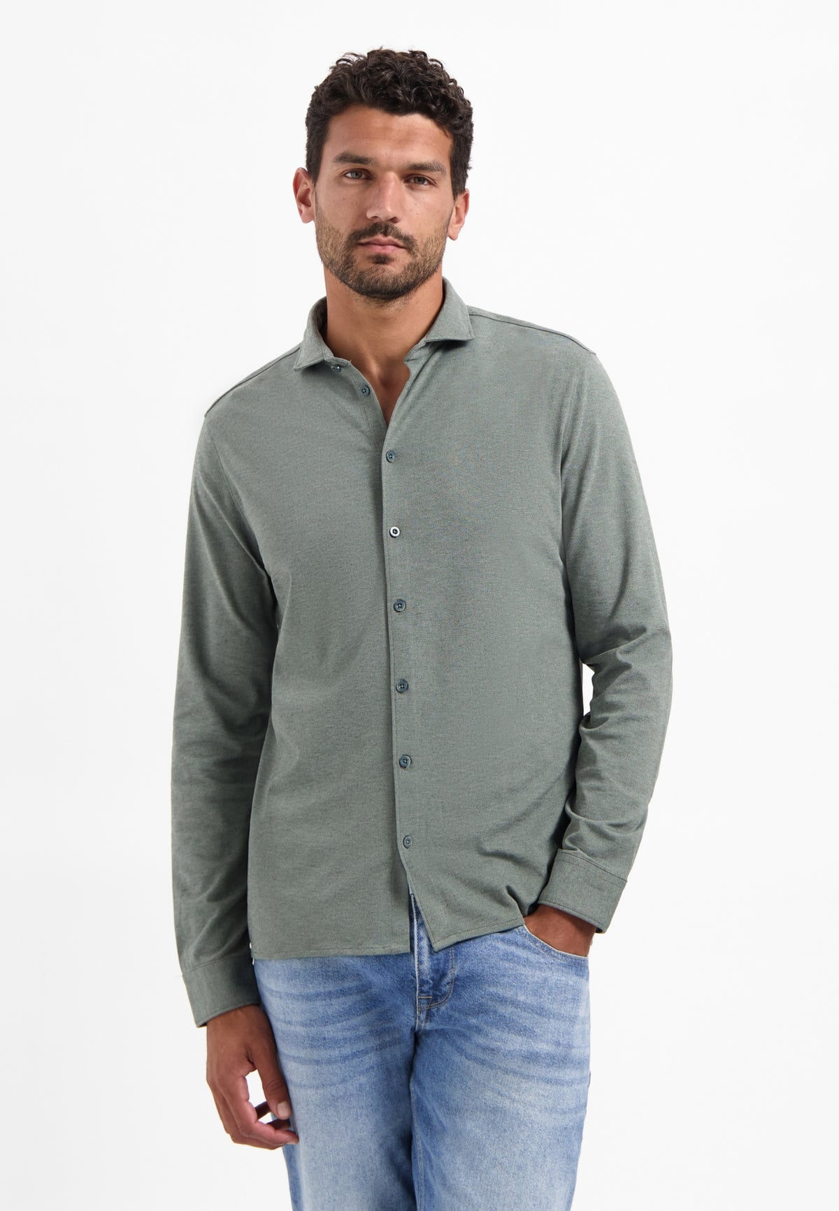 Chemise en jersey Timeless Basics | Dark Steel