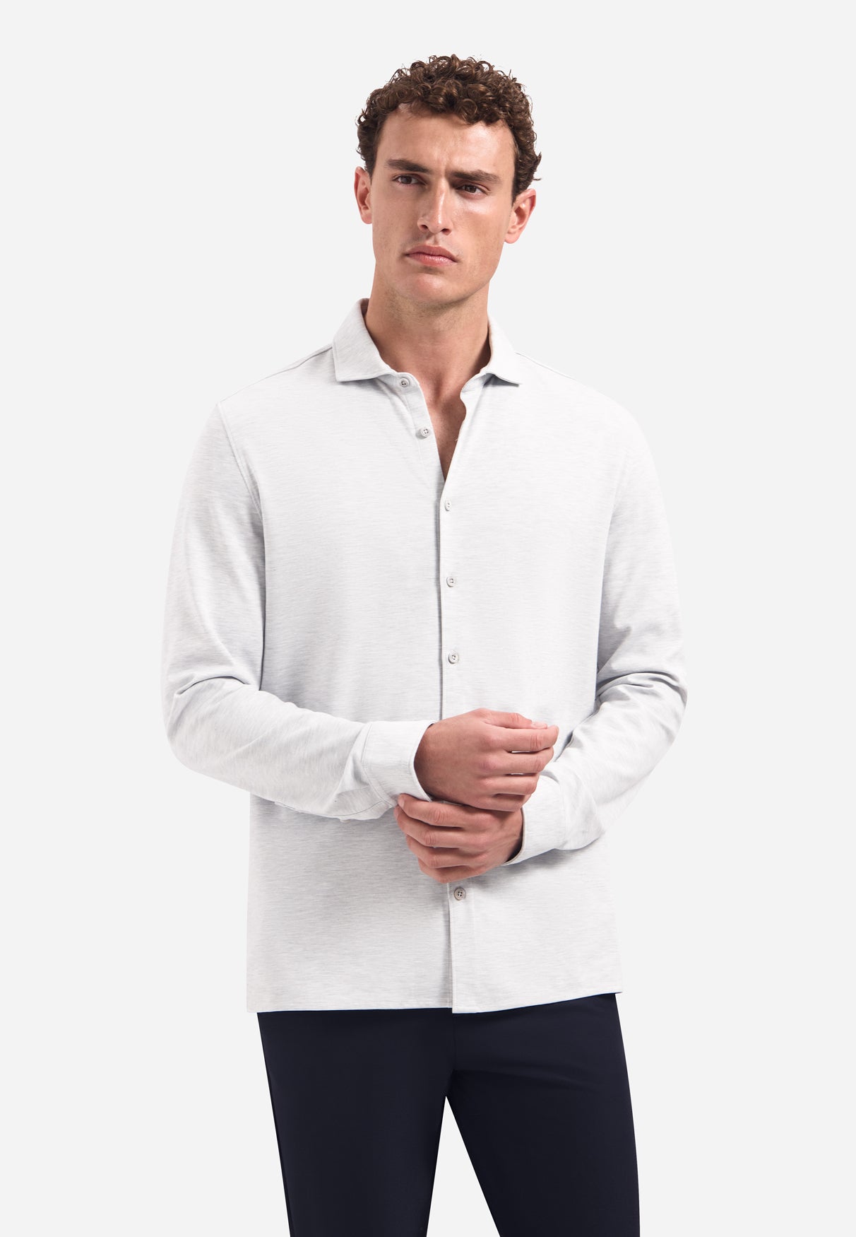 Chemise en jersey | Grey Melange