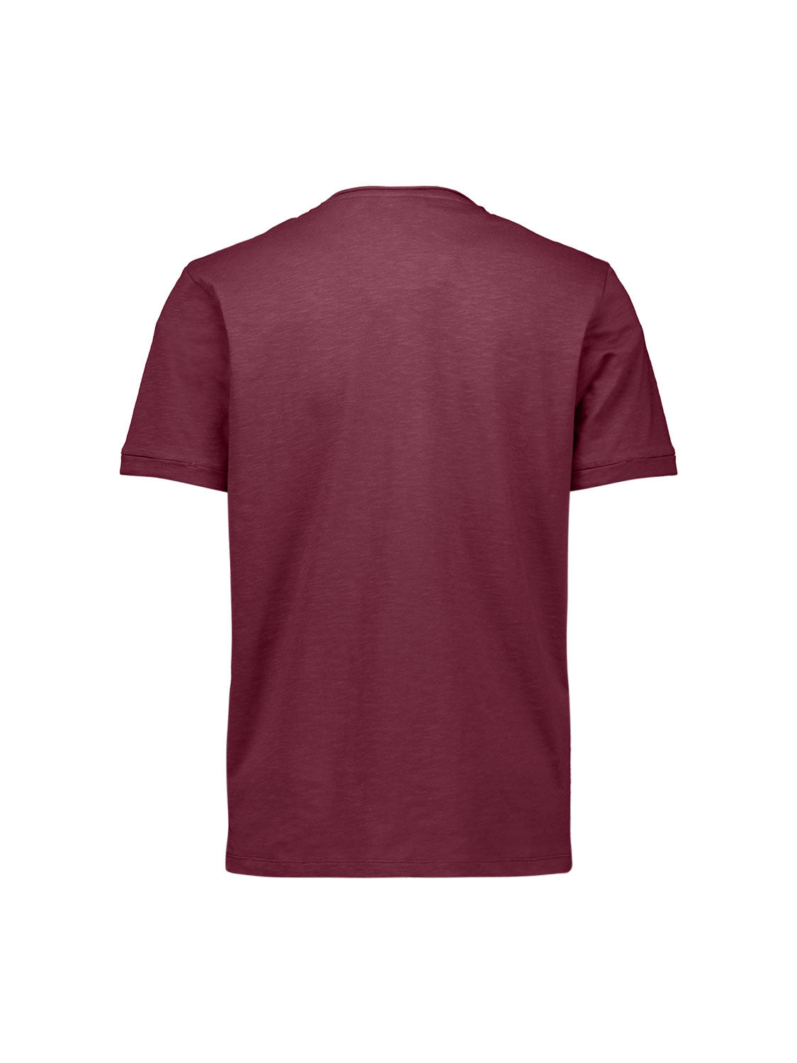 Slub crew neck T-shirt | Dark Wine