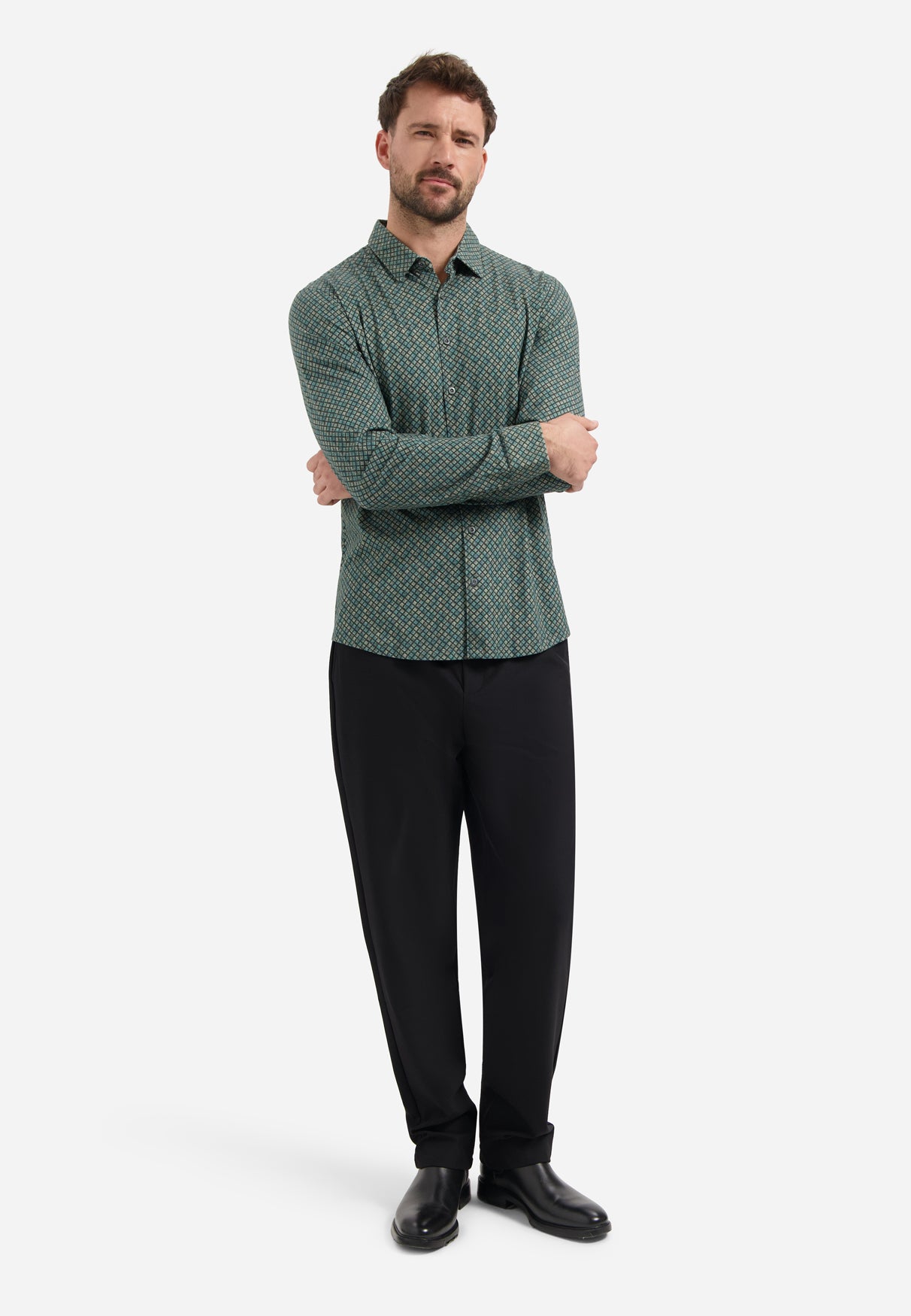 Jersey printed shirt | Dark Steel