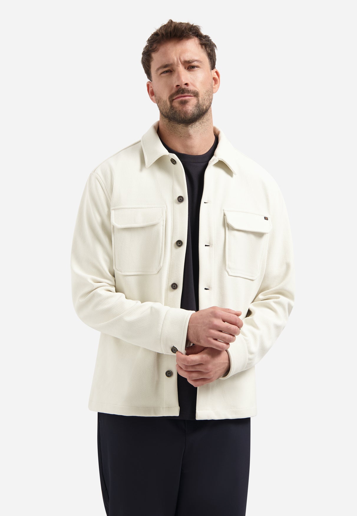 Surchemise sweat structurée | Chalk