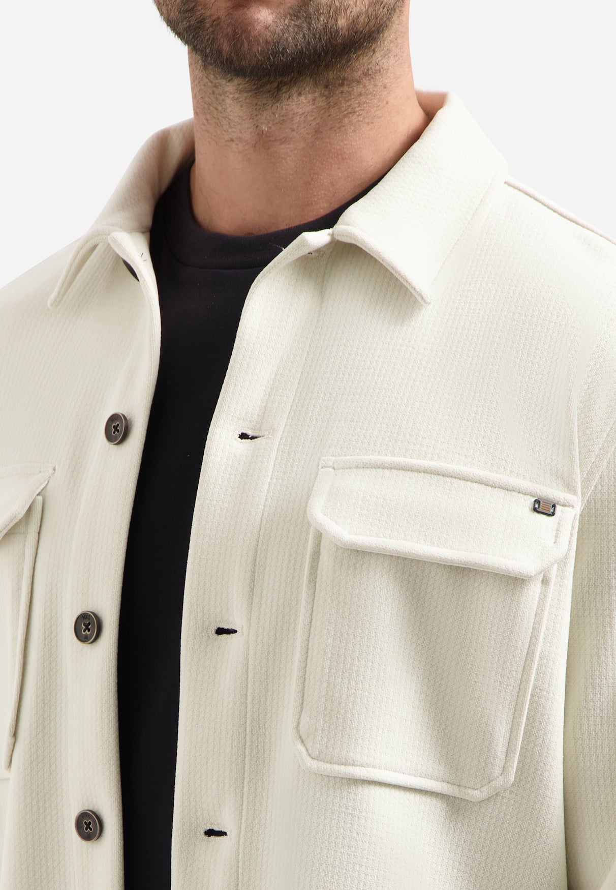 Surchemise sweat structurée | Chalk