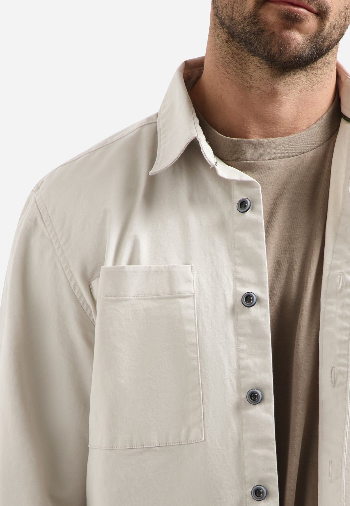 Overshirt stretch | Chalk