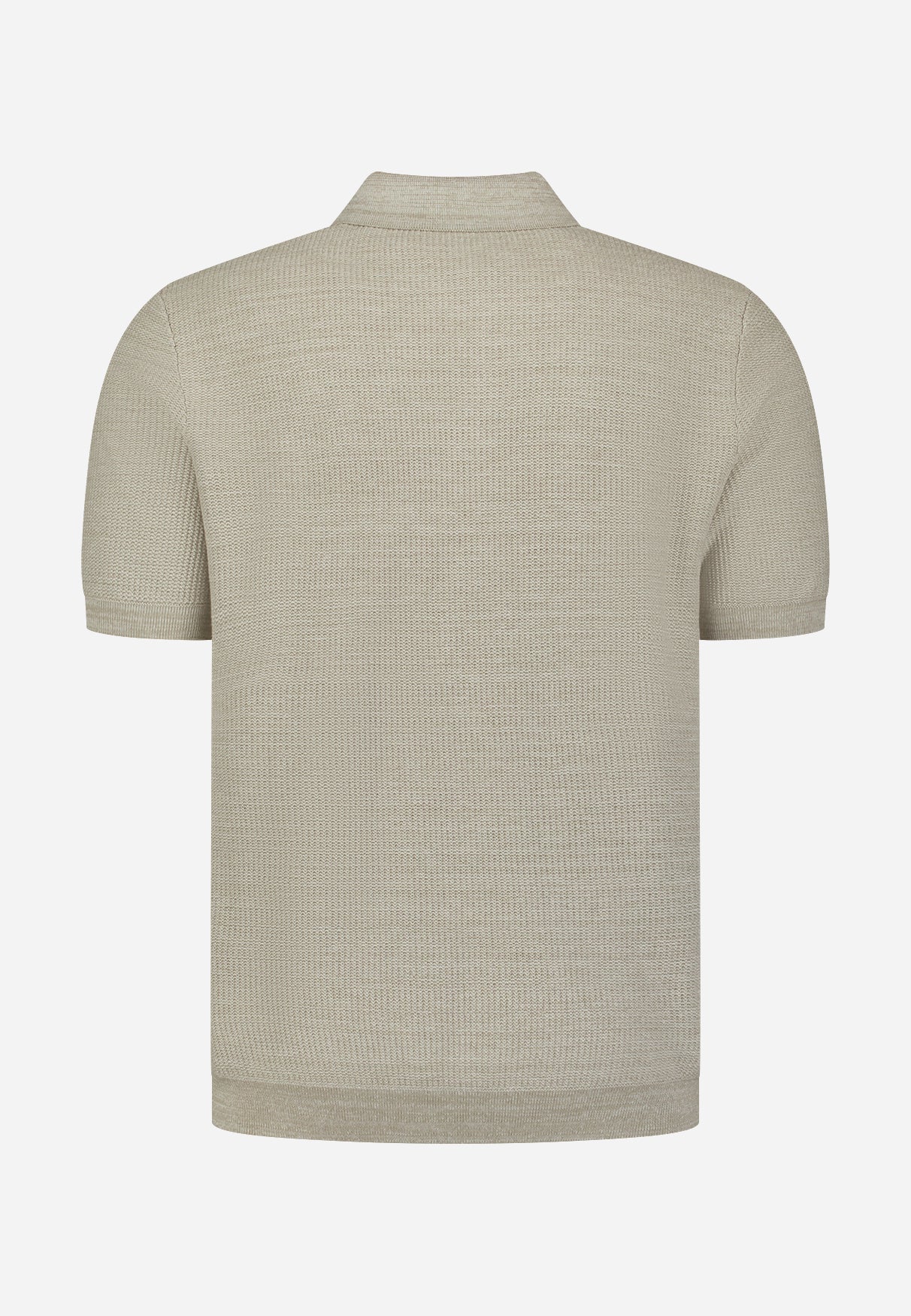 Knitted polo shirt | Taupe