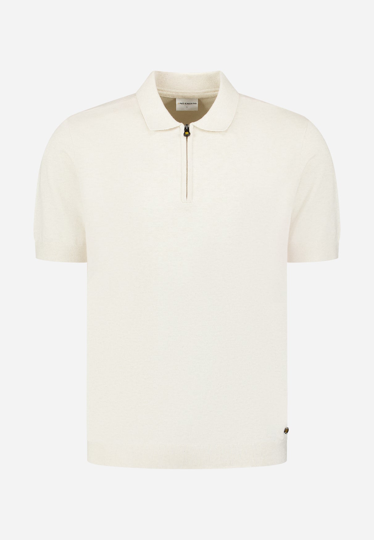 Knitted polo shirt with half-zip | Kit Melange