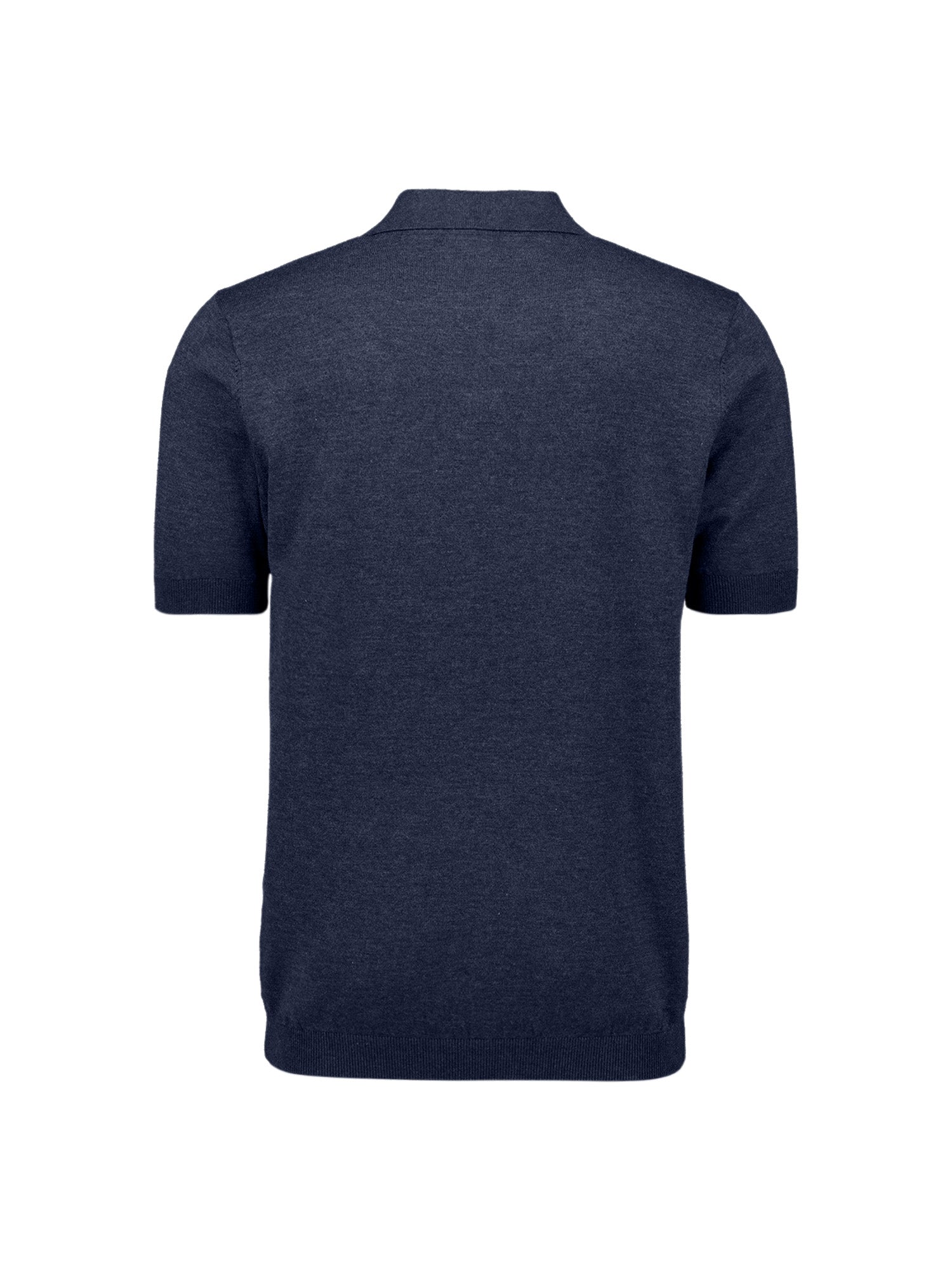 Knitted polo shirt with V-neck | Night