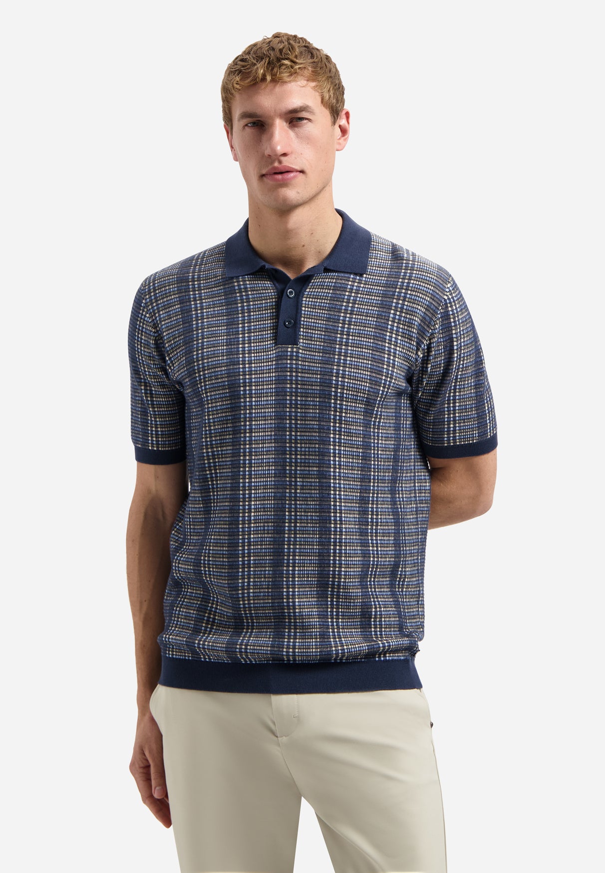 Knitted polo shirt | Night