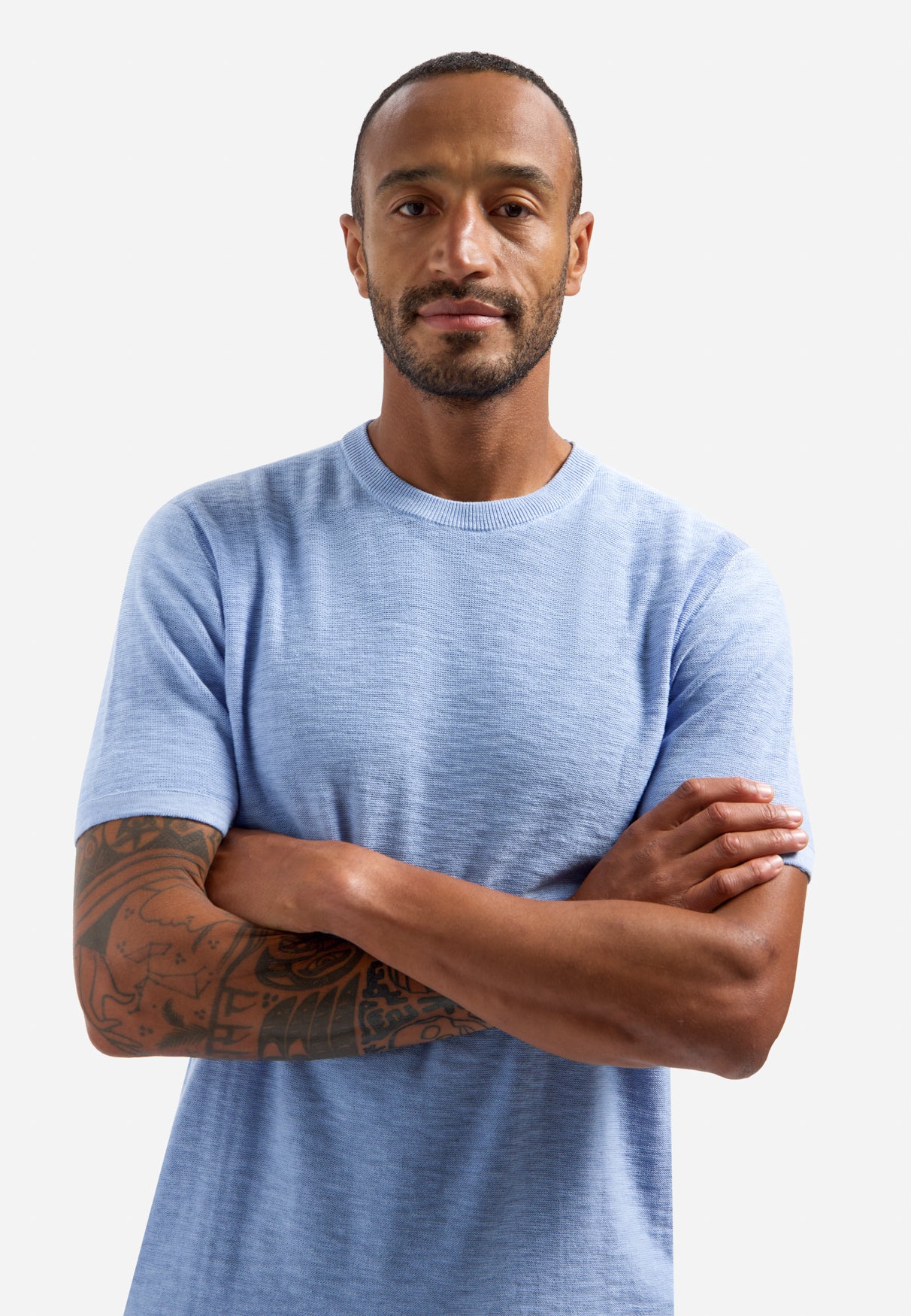 T-shirt en maille slub | Blue