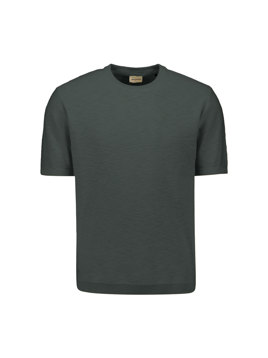 Knitted slub T-shirt | Dark Steel