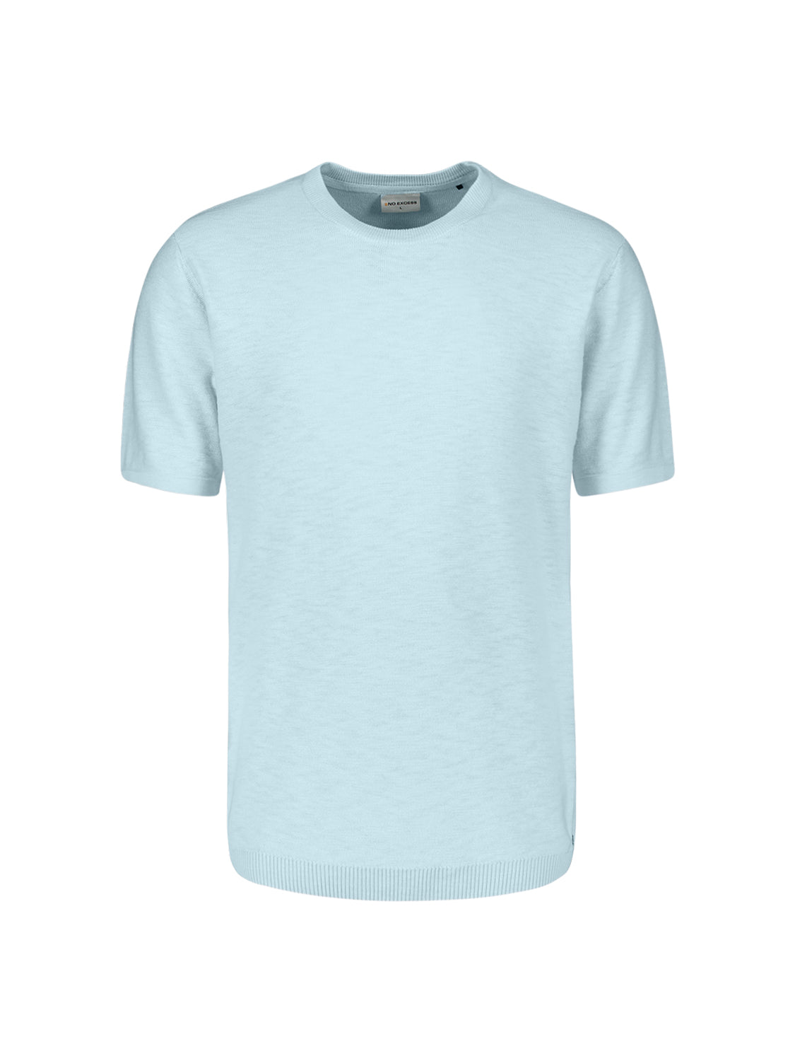 Knitted slub T-shirt | Sky