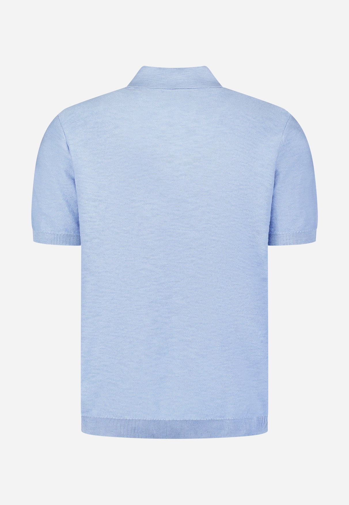Knitted slub polo shirt with buttons | Blue