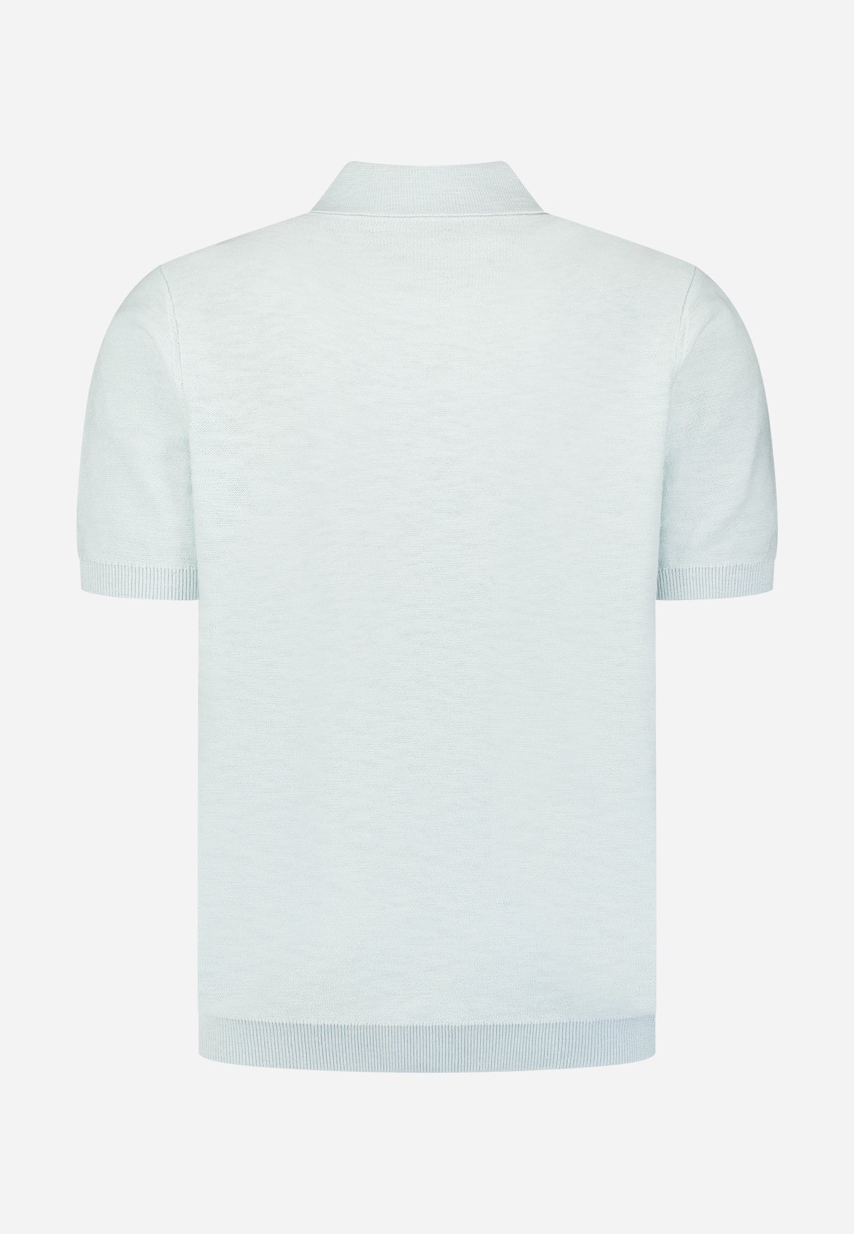 Knitted slub polo shirt with buttons | Sky