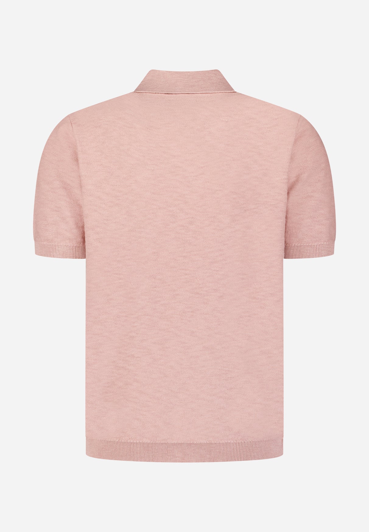 Knitted slub polo shirt with buttons | Light Mauve