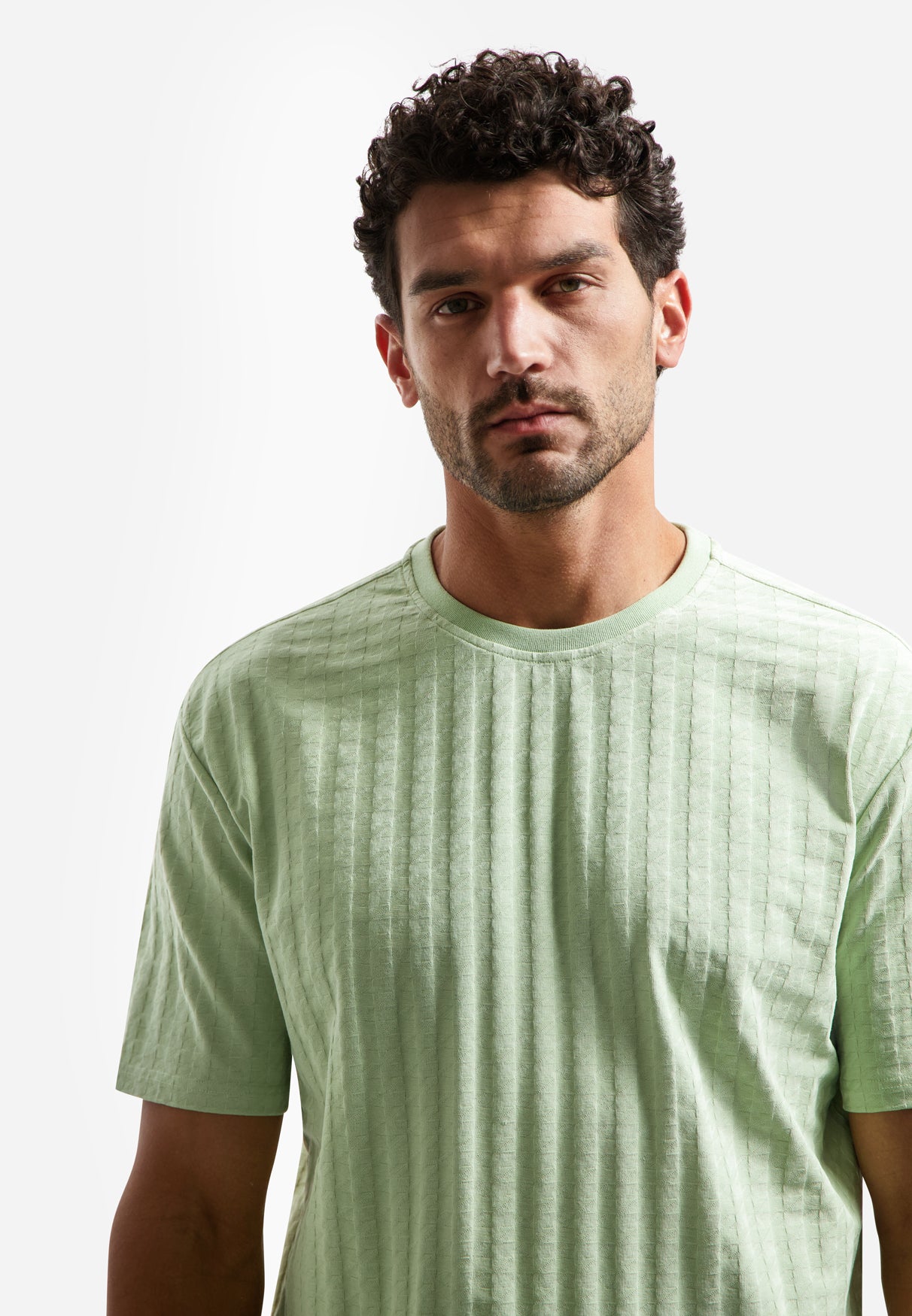 T-shirt uni avec relief | Green