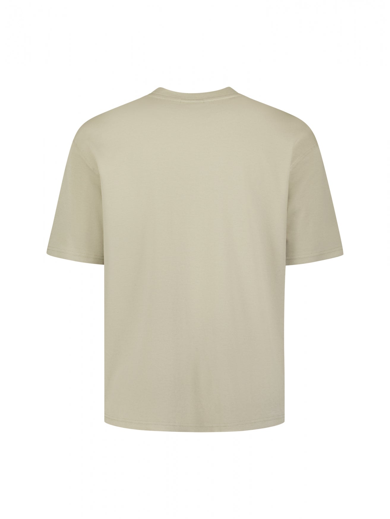 Interlock T-shirt with round neck. | Taupe
