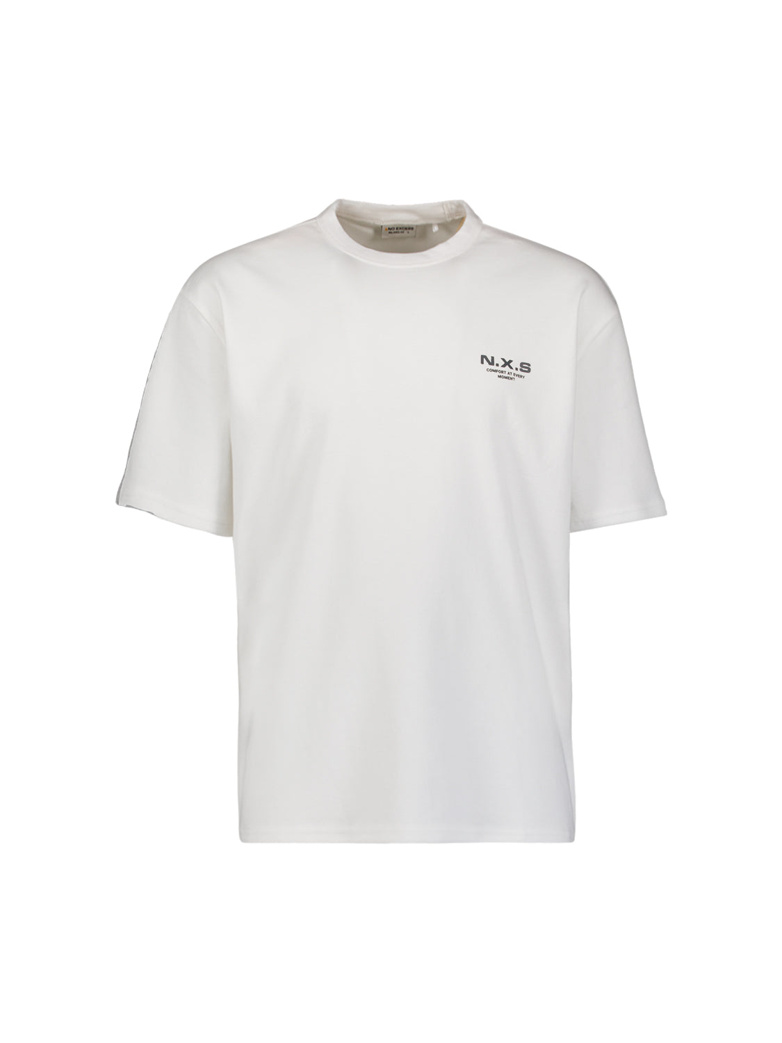 T-shirt interlock avec imprimé dans le dos | White