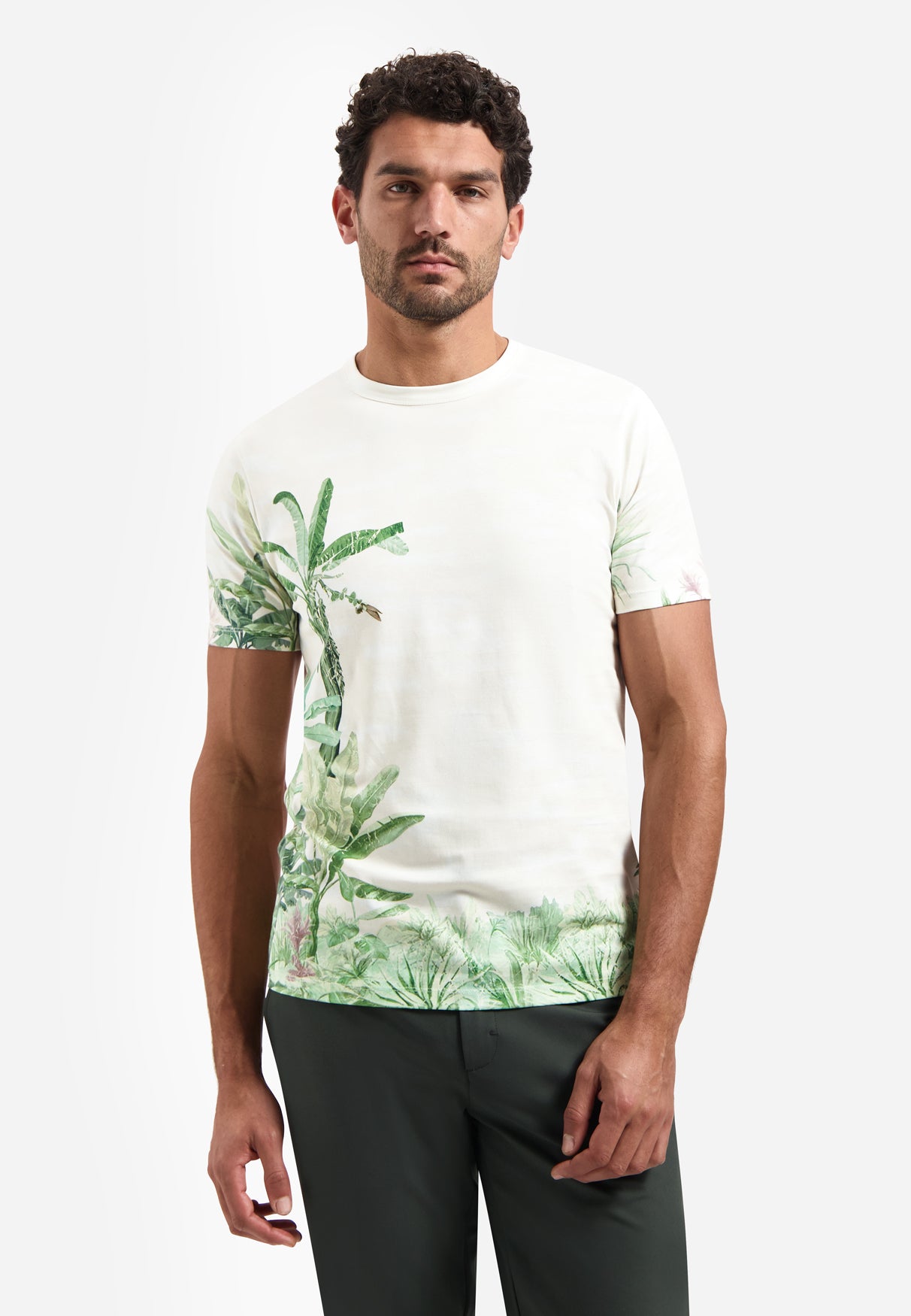 T-shirt avec imprimé botanique | Green