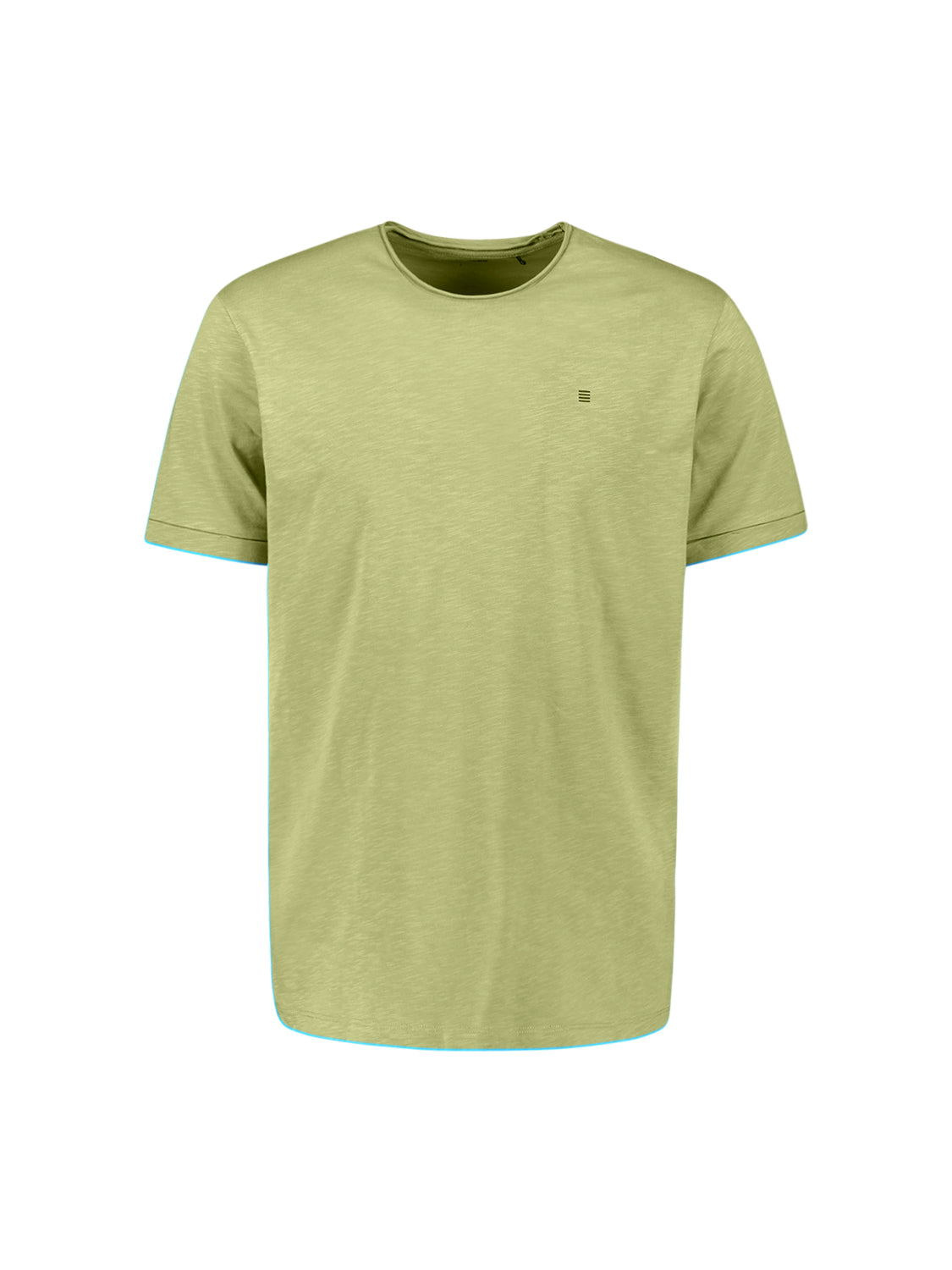 T-shirt flammé à col rond | Green
