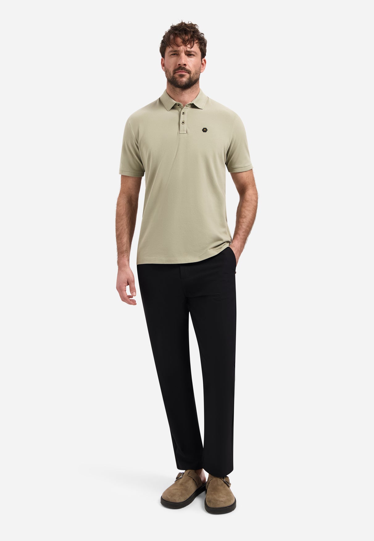 Basic polo shirt | Taupe