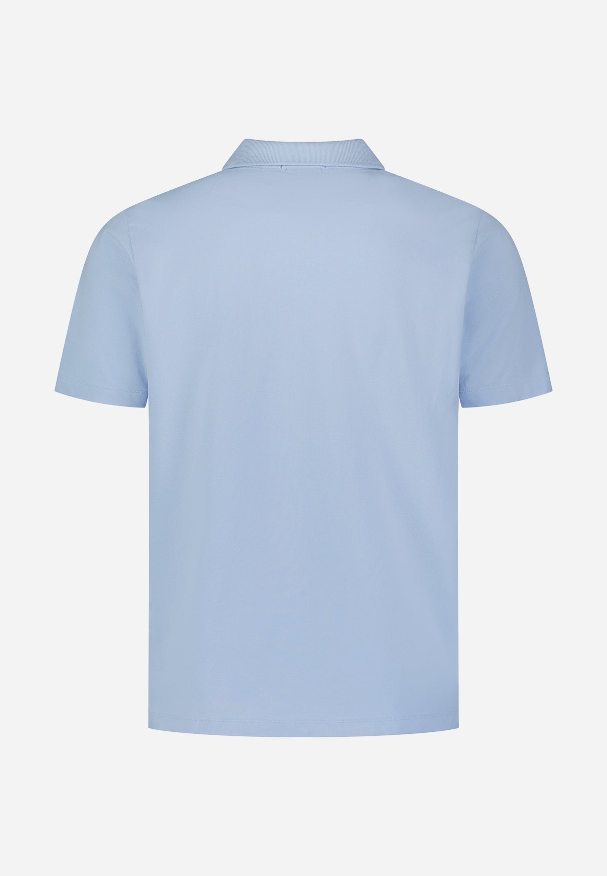 Basic polo shirt with V-neck | Blue