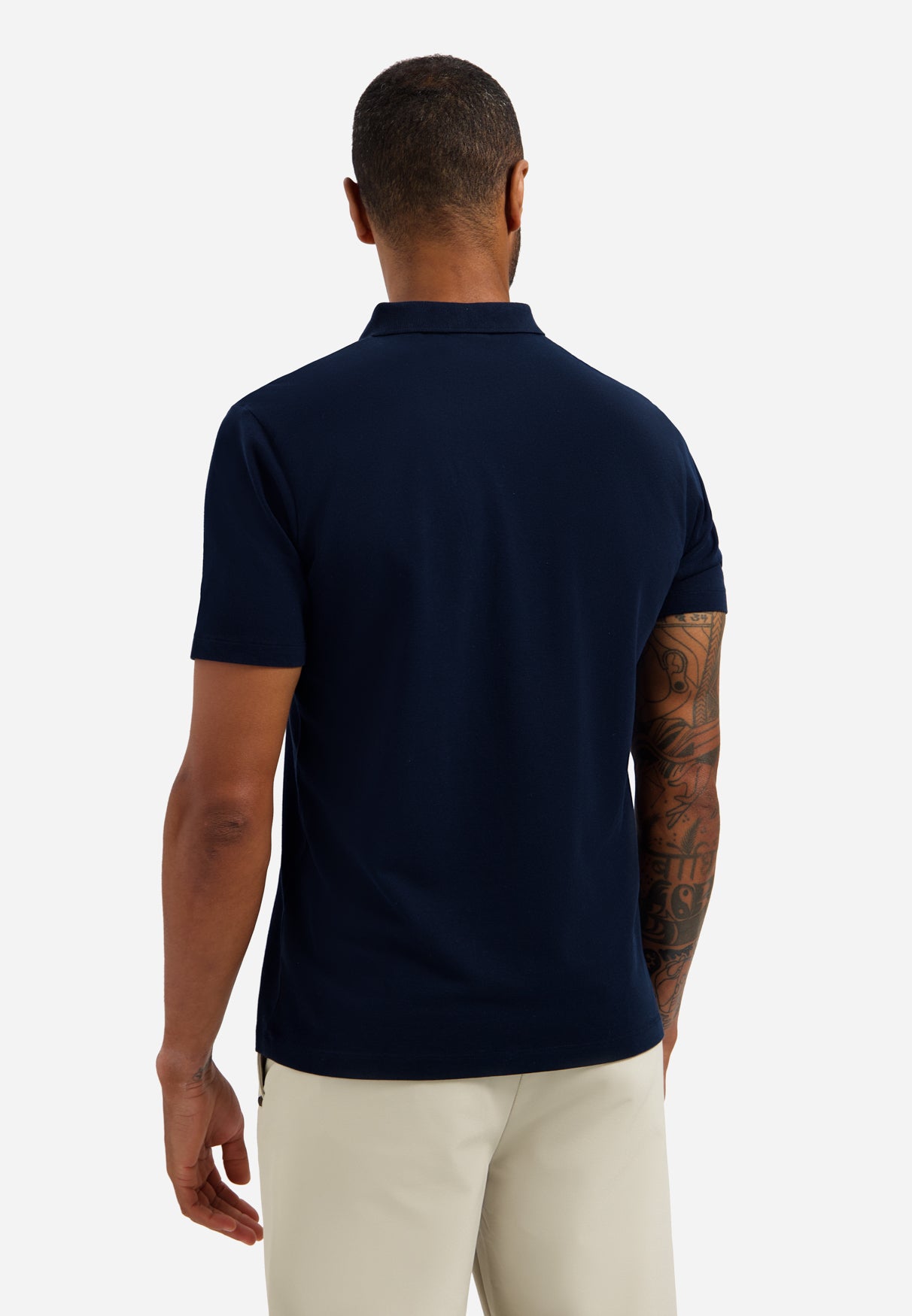 Basic polo shirt with V-neck | Night