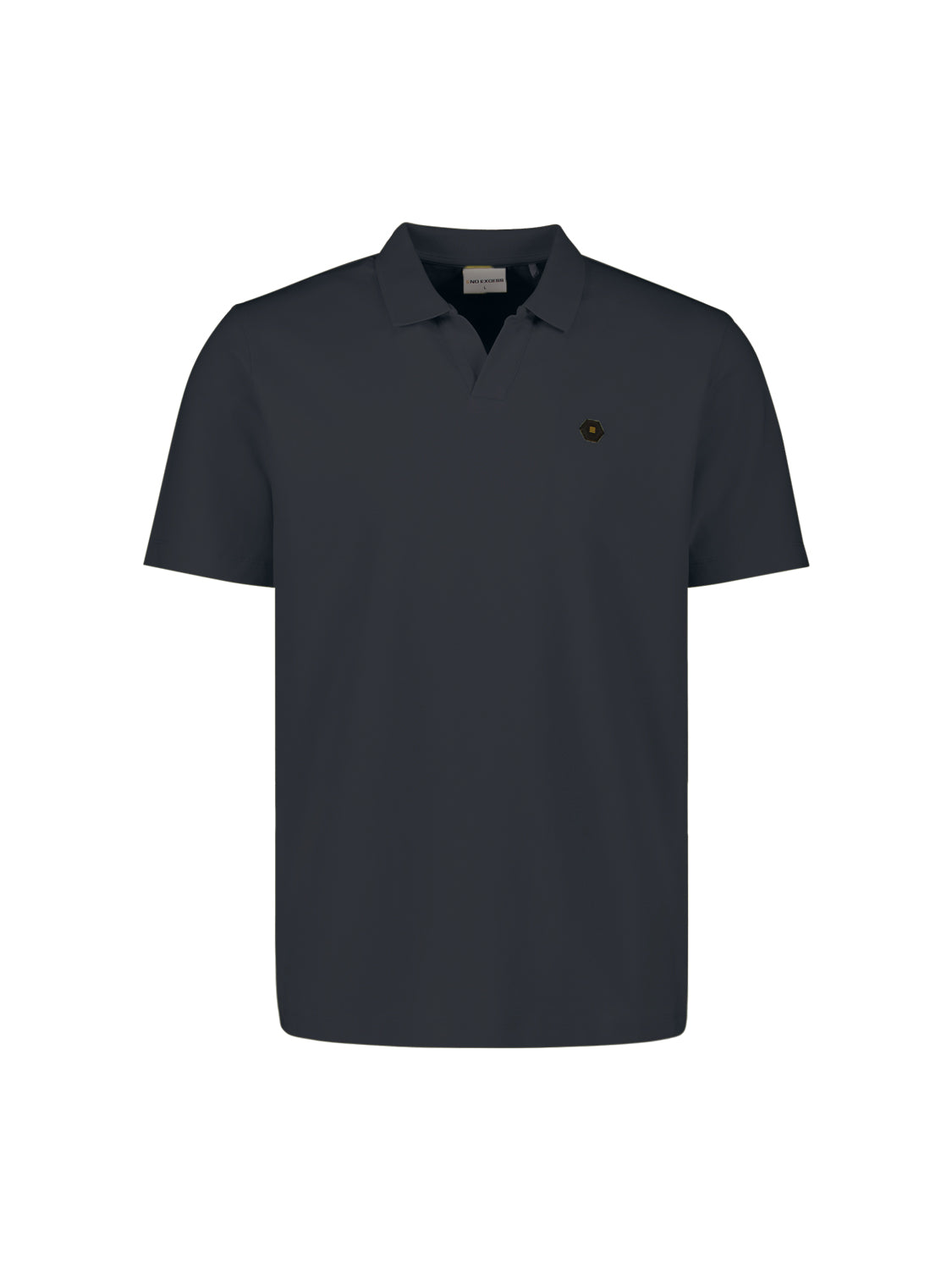 Basic polo shirt with V-neck | Night