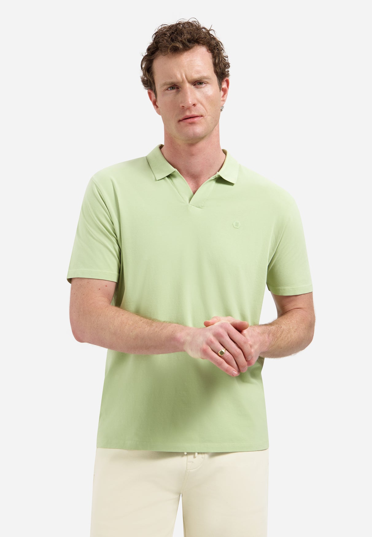 Polo à col en V | Green