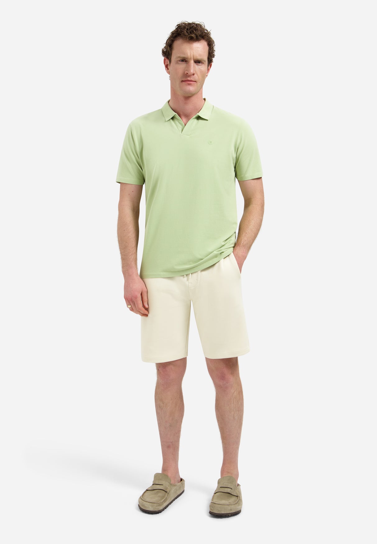 Polo à col en V | Green
