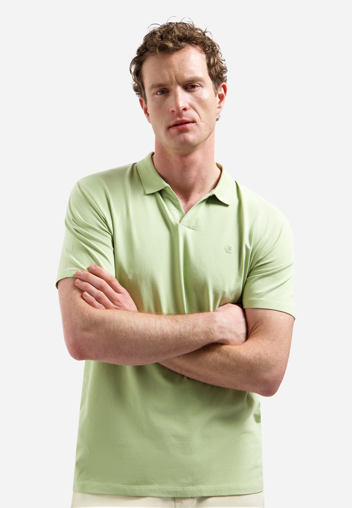 Polo à col en V | Green