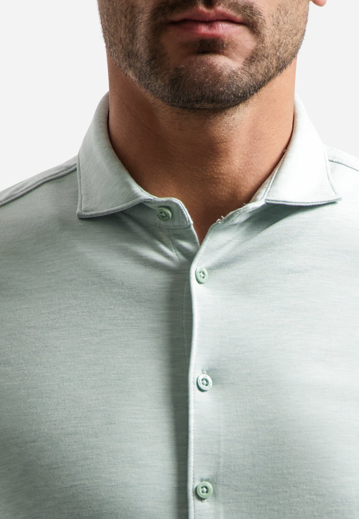 Polo shirt with buttons | Seagreen