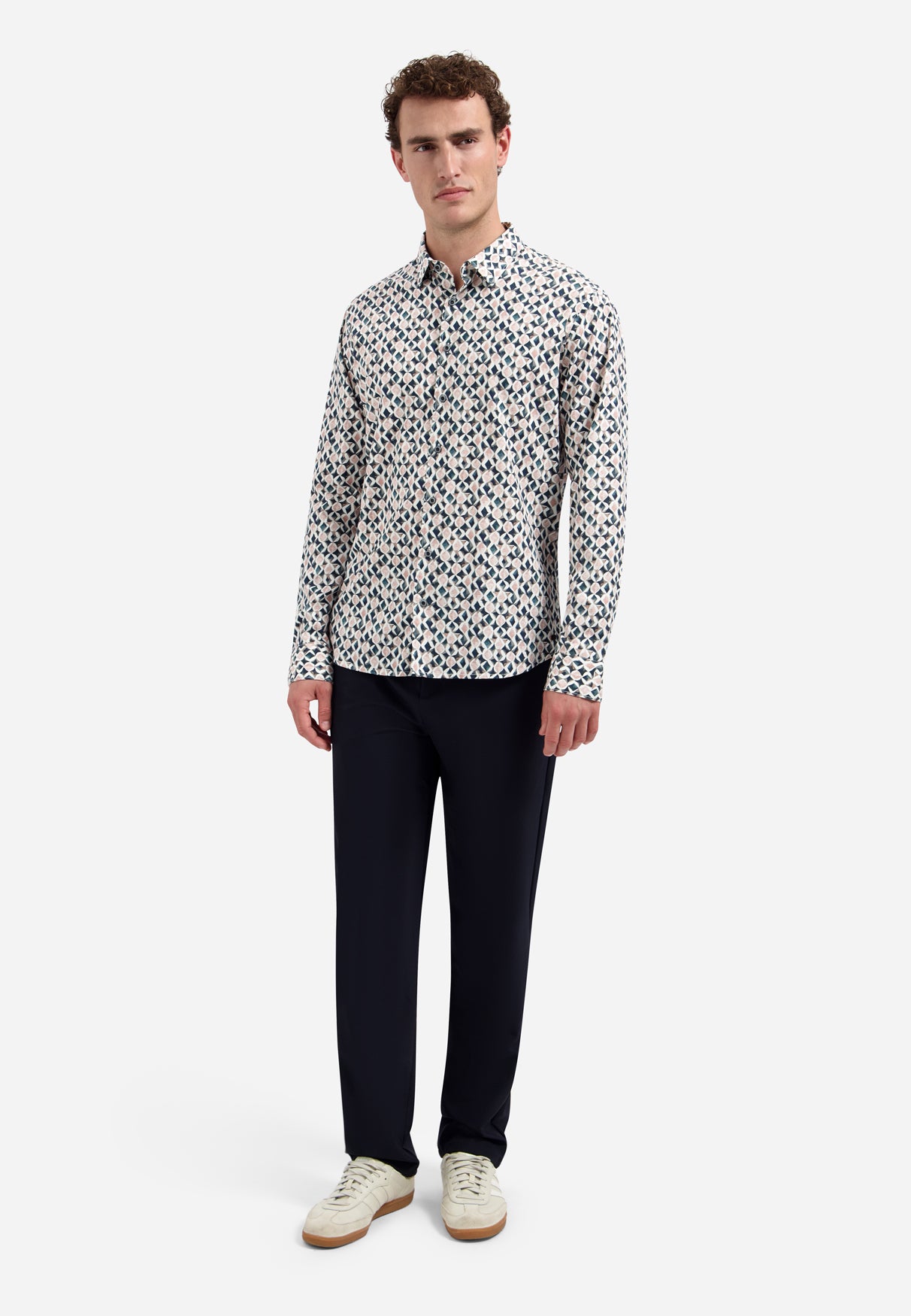 All-over print shirt | Light Mauve
