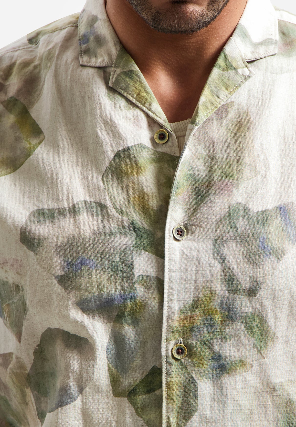 Chemise à manches courtes imprimée | Green