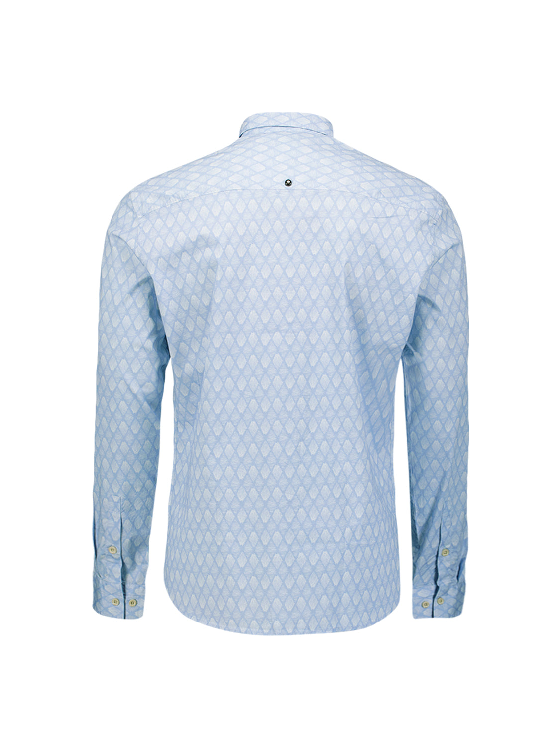 Stretch shirt with all-over print. | Blue